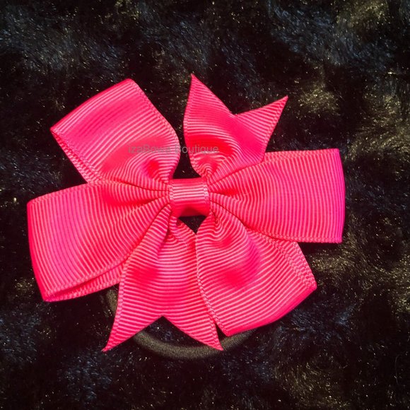 Hand Crafted Other - SET of Hot Pink 3" Pinwheel Bow Ponytail   HAND CRAFTED